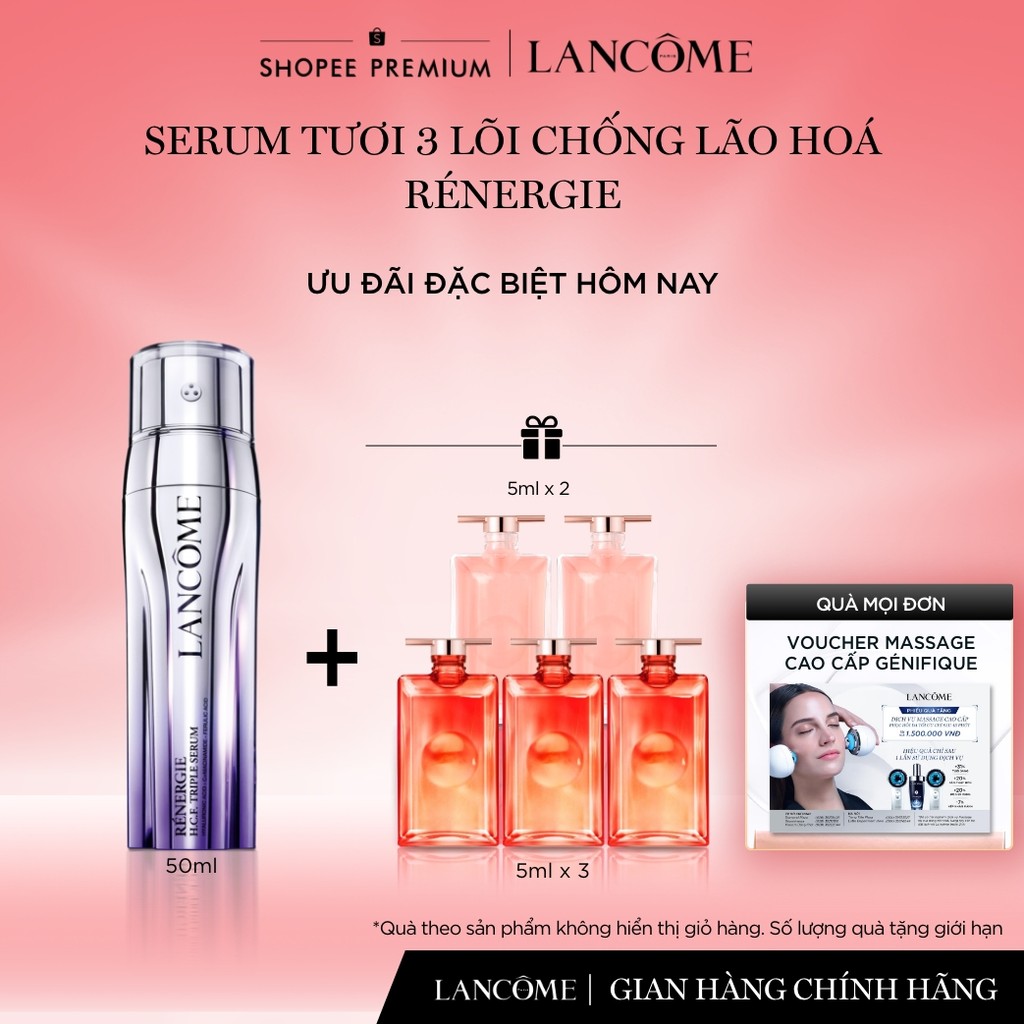 [KOL] Dưỡng Chất (Serum) Tươi 3 Lõi Ngăn Ngừa Lão Hóa Lancome Renergie Triple 50ml