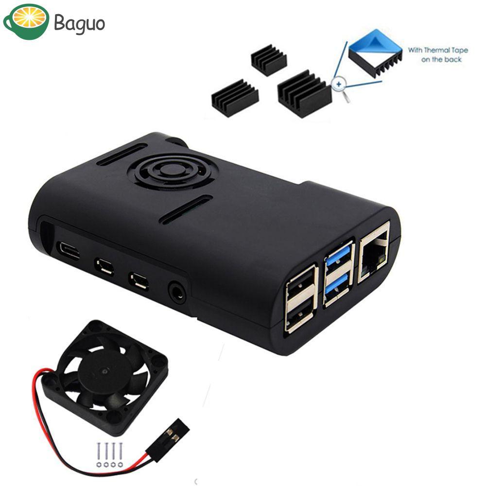 Ốp lưng BAGUO ASB Cooler cho Raspberry Pi 4 Model B, Pi 4B, Pi 4 Vỏ tản nhiệt màu đen