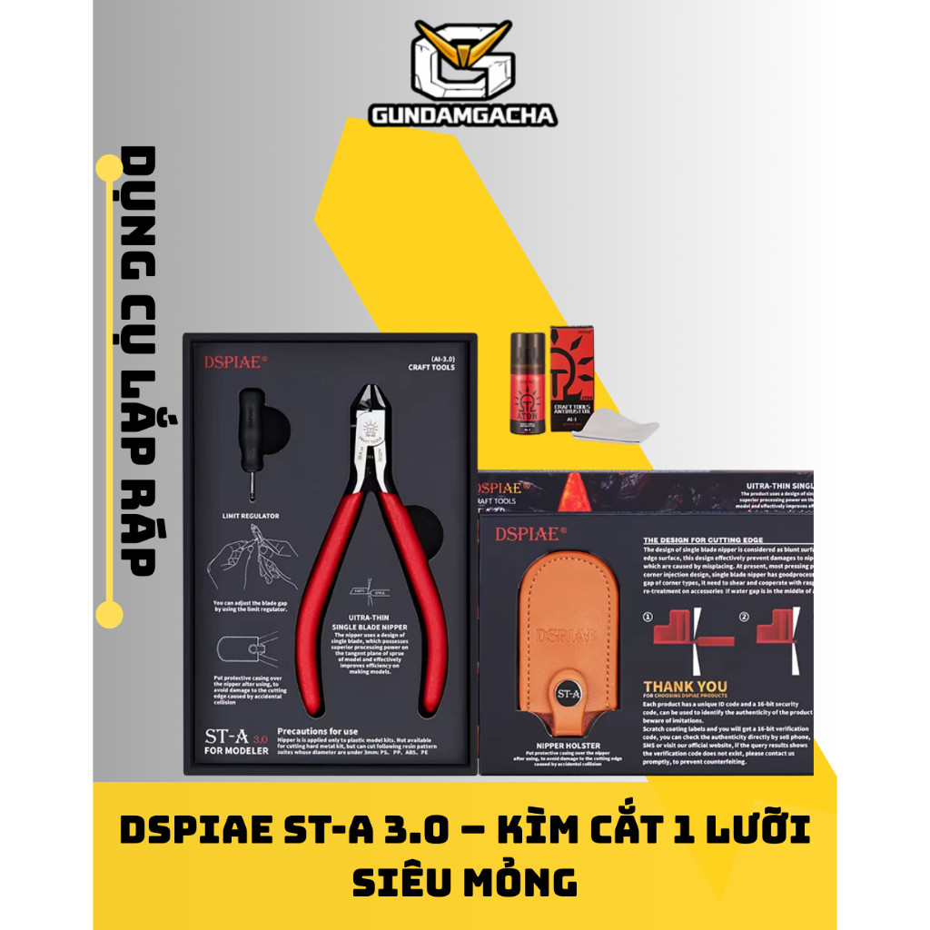 Kìm Cắt Mô Hình DSPIAE ST-A 3.0 Cao Cấp – Kìm 1 Lưỡi Siêu Mỏng | Tặng Full Phụ KiệnPromax