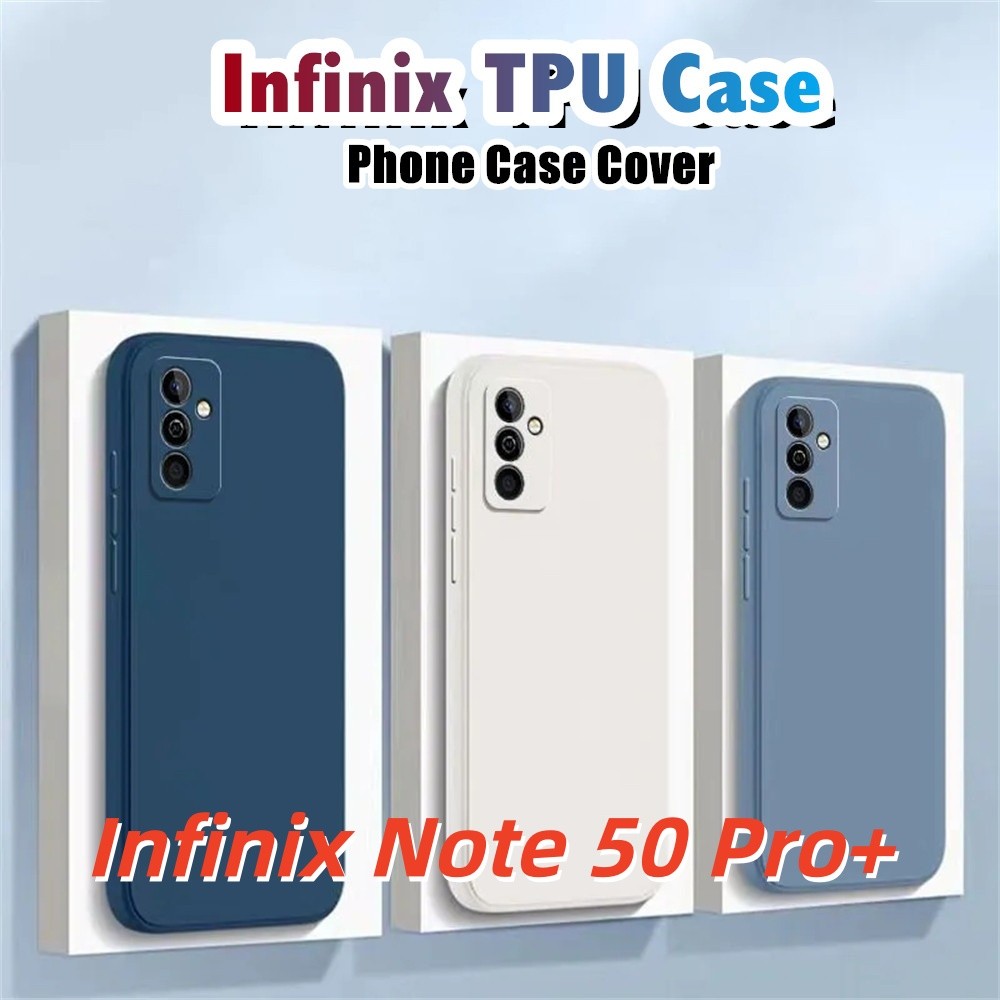 Dành Cho Infinix Note 50 Pro + Vỏ Dễ Dàng Tháo Rời Màu Đen Cổ Điển Silicon Full Case Cổ Điển Đơn Giả