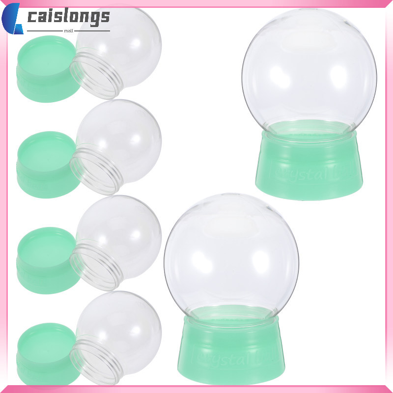 Bộ 6 Quả Cầu Tuyết Tròn: 270ml Trang Trí Quả Cầu Tuyết Độc Đáo Trong Suốt Trống Quả Cầu Tuyết Để Tra