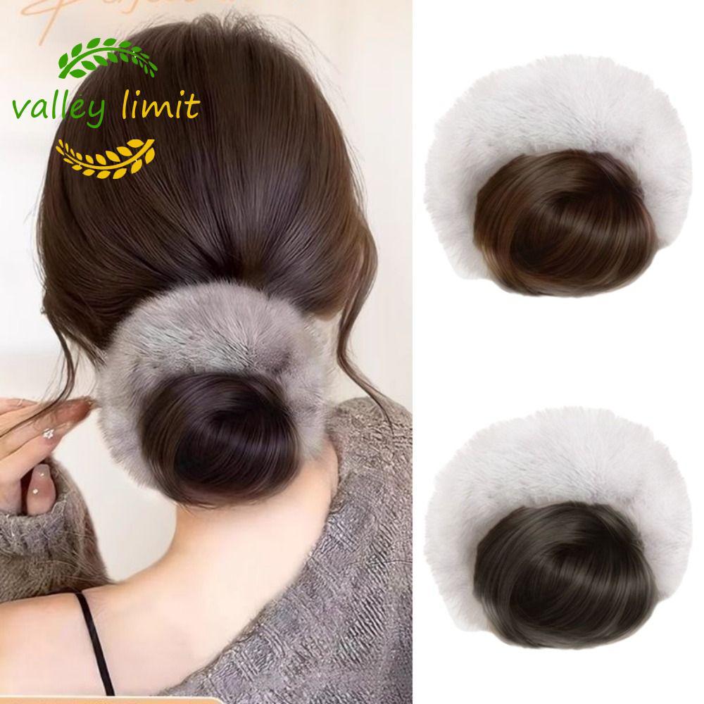 valley limit VALLEY LIMIT Tóc Giả Scrunchie Vintage, Phù Hợp Thu Đông