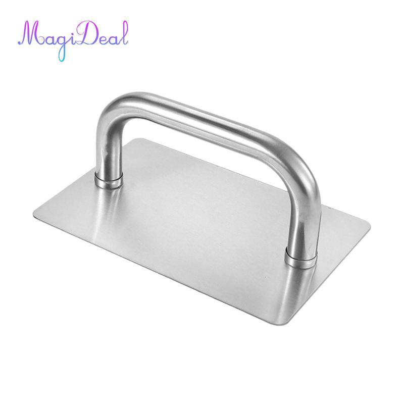 MagiDeal Cake Smoother Hand Presser Nougat Flattener Tấm thép không gỉ để dễ dàng làm bánh và Sugarc