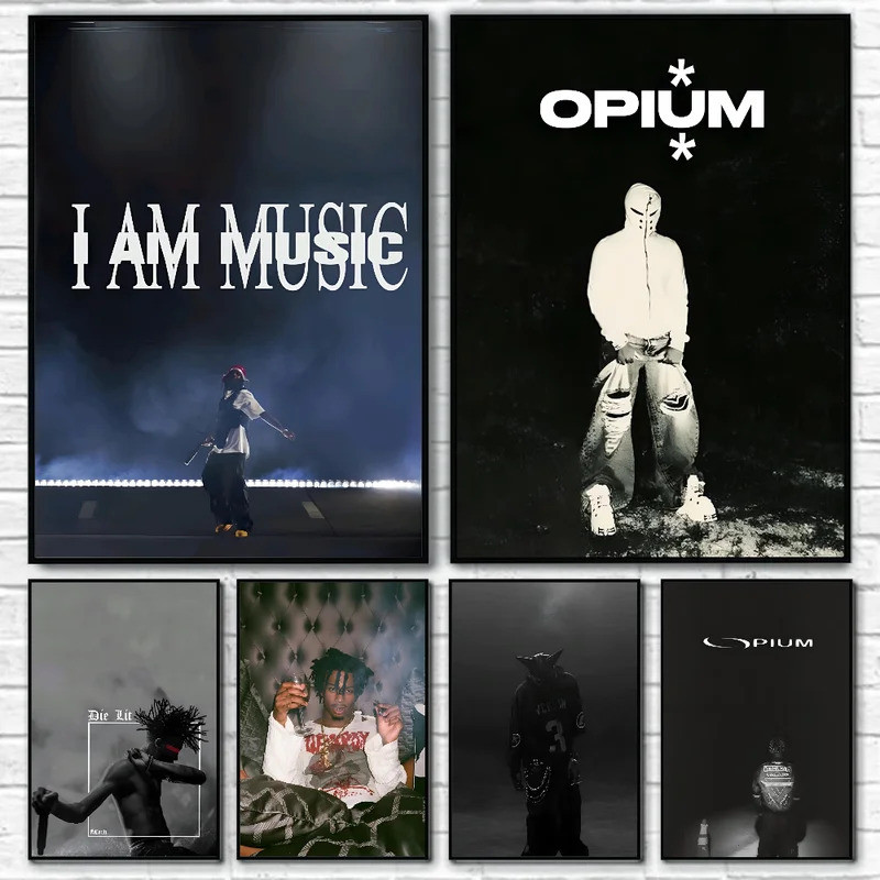 O-Opium Rap Playboi Carti Poster Poster Giấy In Nhà Phòng Khách Phòng Ngủ Lối Vào Quán Cafe Tranh Ng
