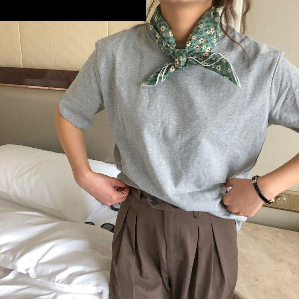 Khăn Lụa Nữ Choàng Cổ Style Retro Đơn Giản