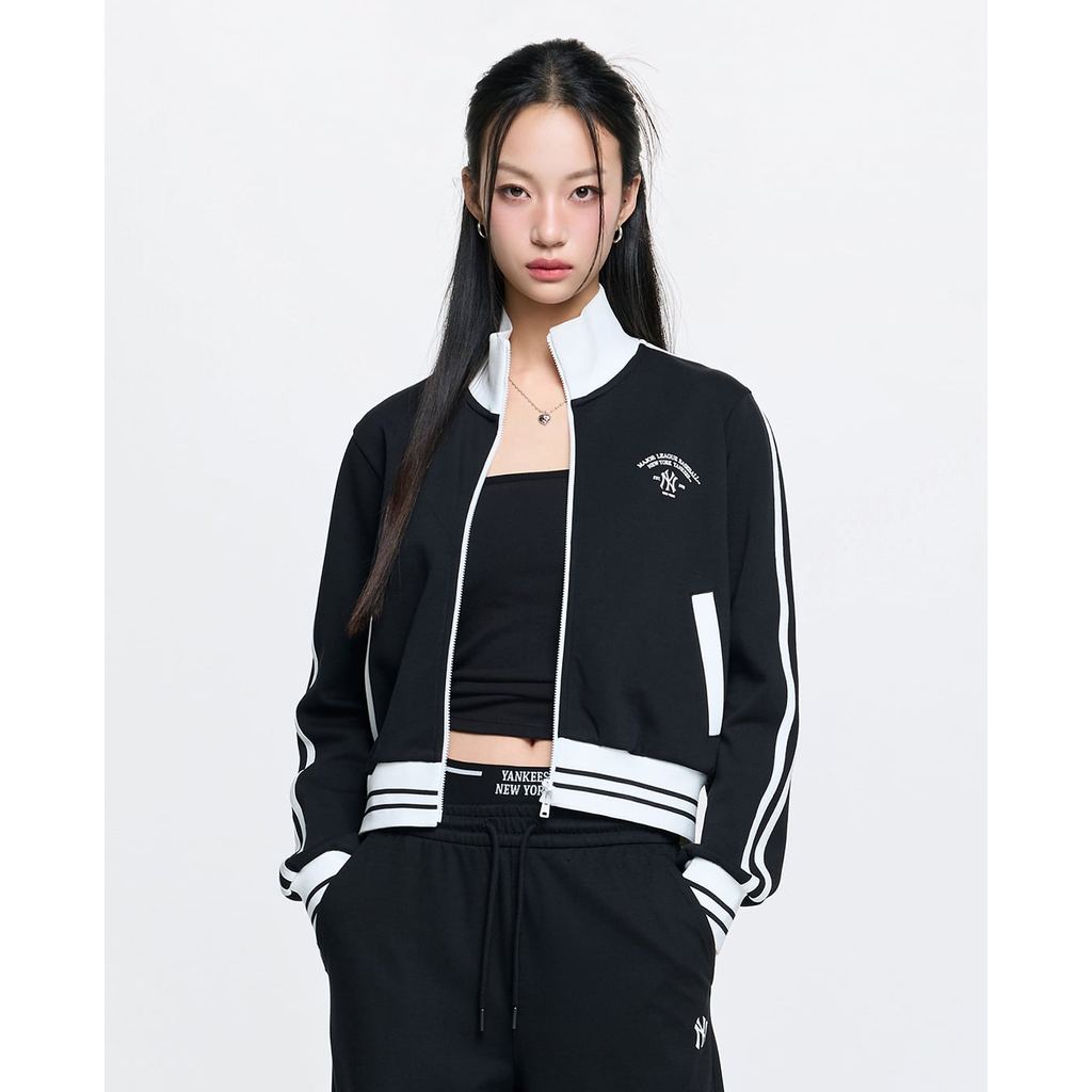 MLB - Áo khoác thể thao nữ cổ trụ tay dài Varsity 3FTRV1161-50BKS