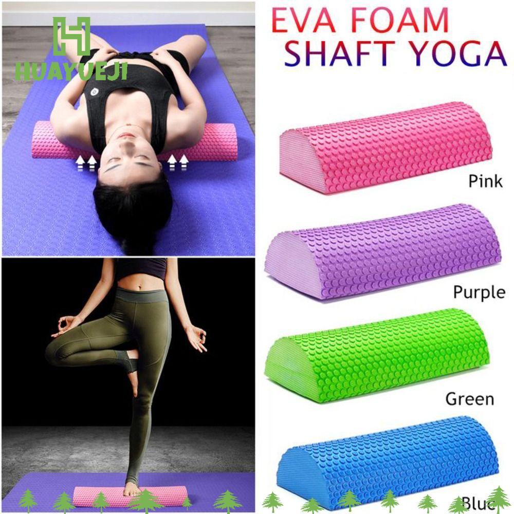 HUAYUEJI EVA Massage Foam Roller, EVA Half Round Yoga Pilates Roller, Blue Tím Hồng Xanh Cân Bằng Yo