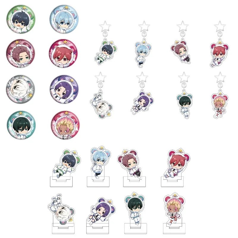 Móc khóa Blue Lock Standee anime mô hình mica nhân vật Isagi Yoichi Hiori Yo Shidou Ryuusei huy hiệu