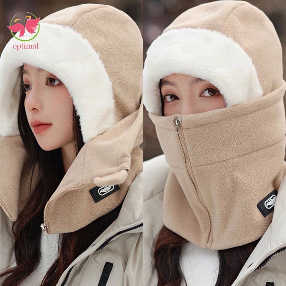 Mũ Balaclavas mùa đông OPTIMAL LIMIT, Khăn quàng cổ sang trọng chống gió dày, Soft Earflap Furry Hoo