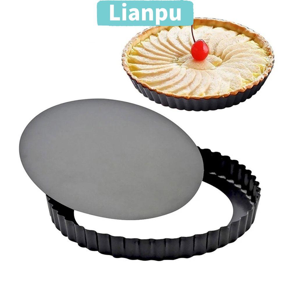 LIANPU Flan Pan Molds, Round Removable Tart Quiche Tool Cake Baking Pan, Loose Bottom Sáo Non-Stick 