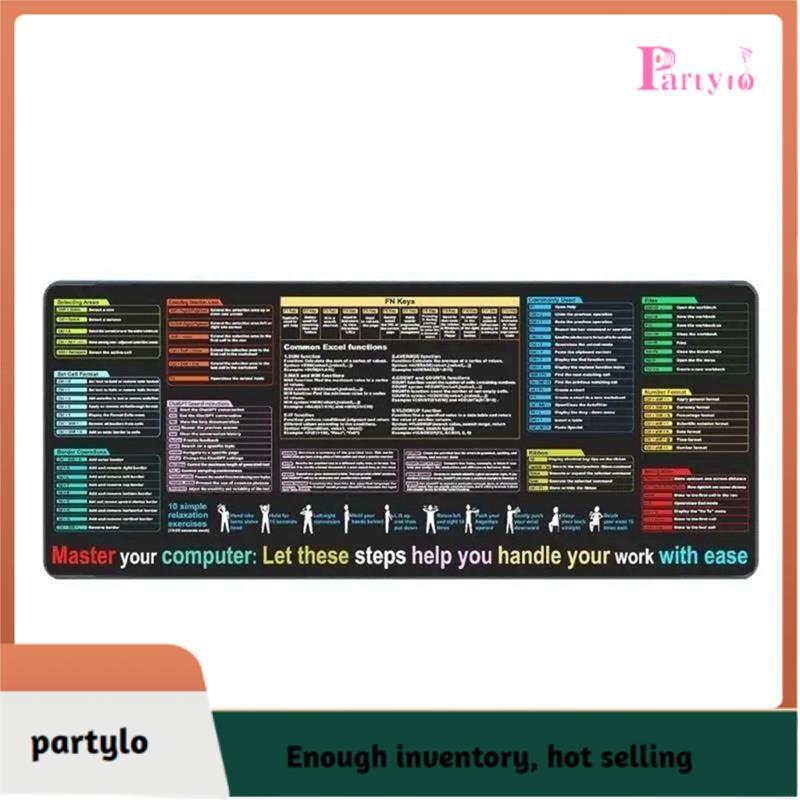 [partylo] Bàn di chuột ngắn tiếng Anh để lập trình với Trình chỉnh sửa văn bản Excel, Thảm chống trư