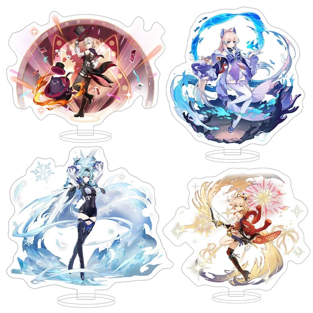 Standee Genshin Impact mô hình mica nhân vật Lyney Kokomi Eula Yoimiya Venti Klee Diona Noelle trang
