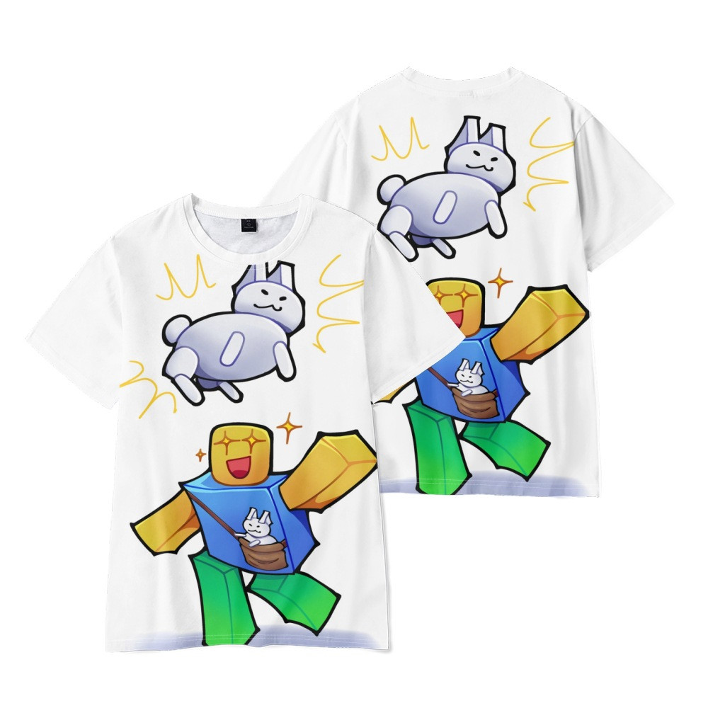 Anime Roblox Forsaken Gubby Sáng Tạo Hoạt Hình Hợp Thời Trang In 3D Ngoại Vi Áo Thun Cho Bé Trai Và 