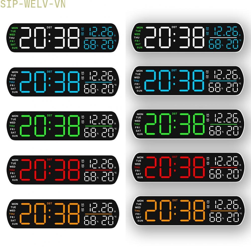 {WELV}digital clock desktop alarm clock wall clock LED multi-functional display clock