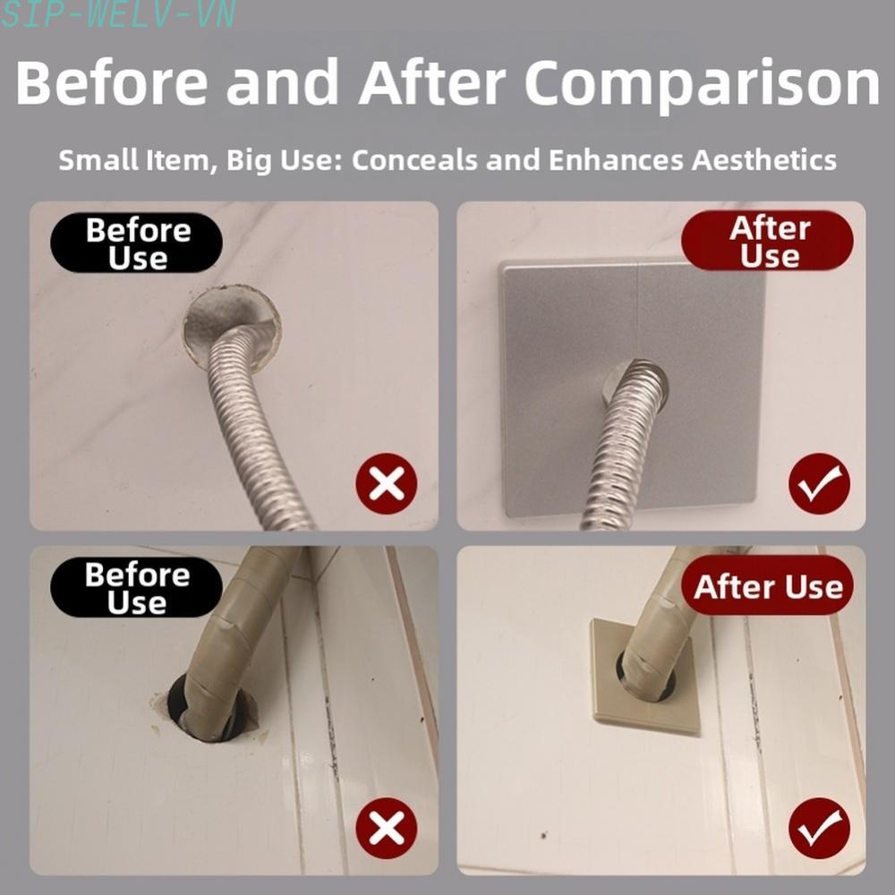 {WELV}Wall Hole Cover ABS Plastic 2mm Wall Thickness Square Decorative Plate