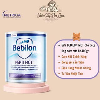 Sữa thuỷ phân toàn phần Bebilon Pepti MCT- hỗ trợ tăng cân cho bé dị ứng đạm bò- Lon 450gr