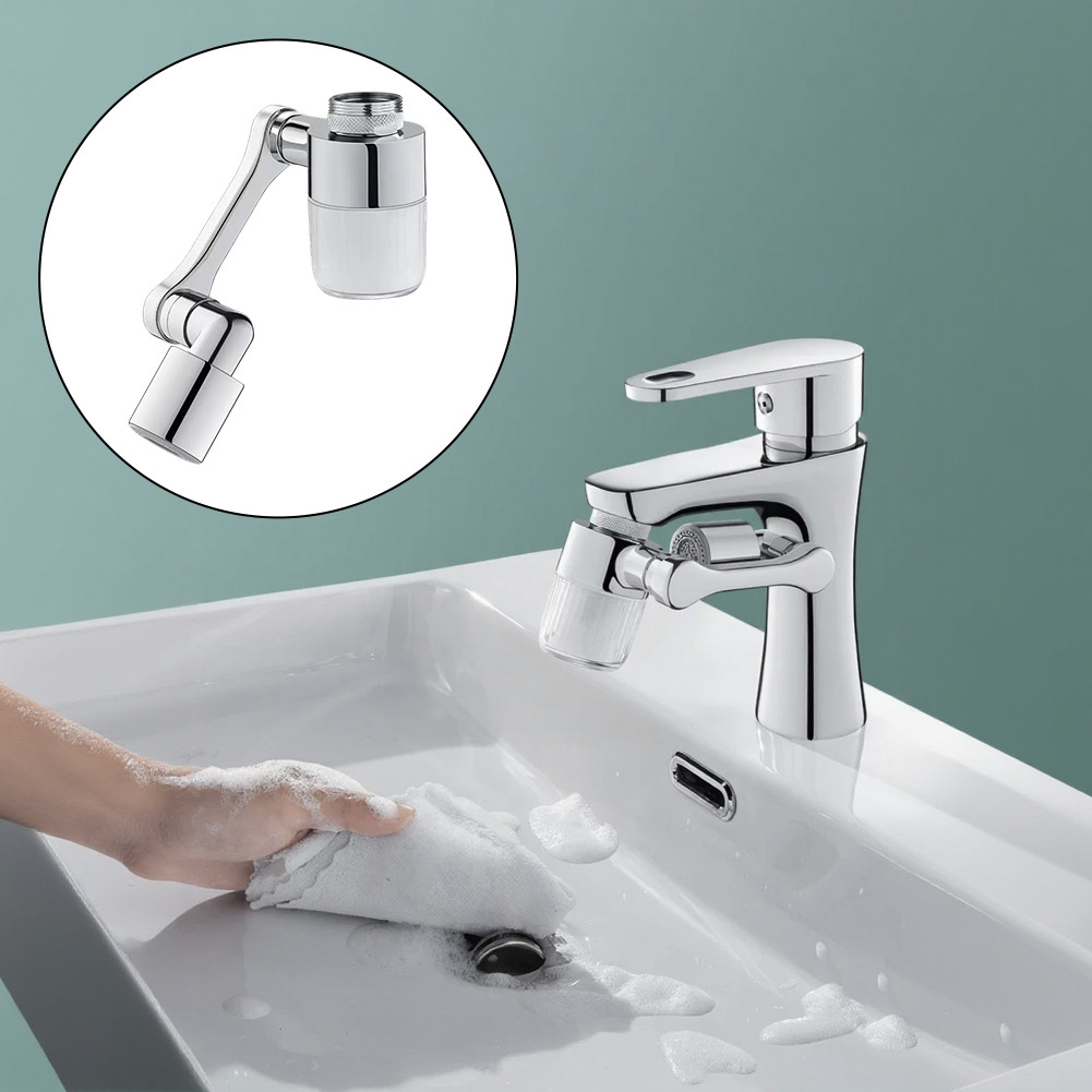 {WELV}Faucet Extender Built-in Filter Two Spray Modes Zinc Alloy Construction