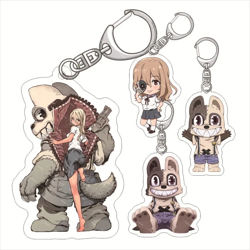 Móc khóa Anime Gleipnir Claire Aoki Shuichi Kagaya mô hình Acrylic Keychain mica trong suốt decor cặ