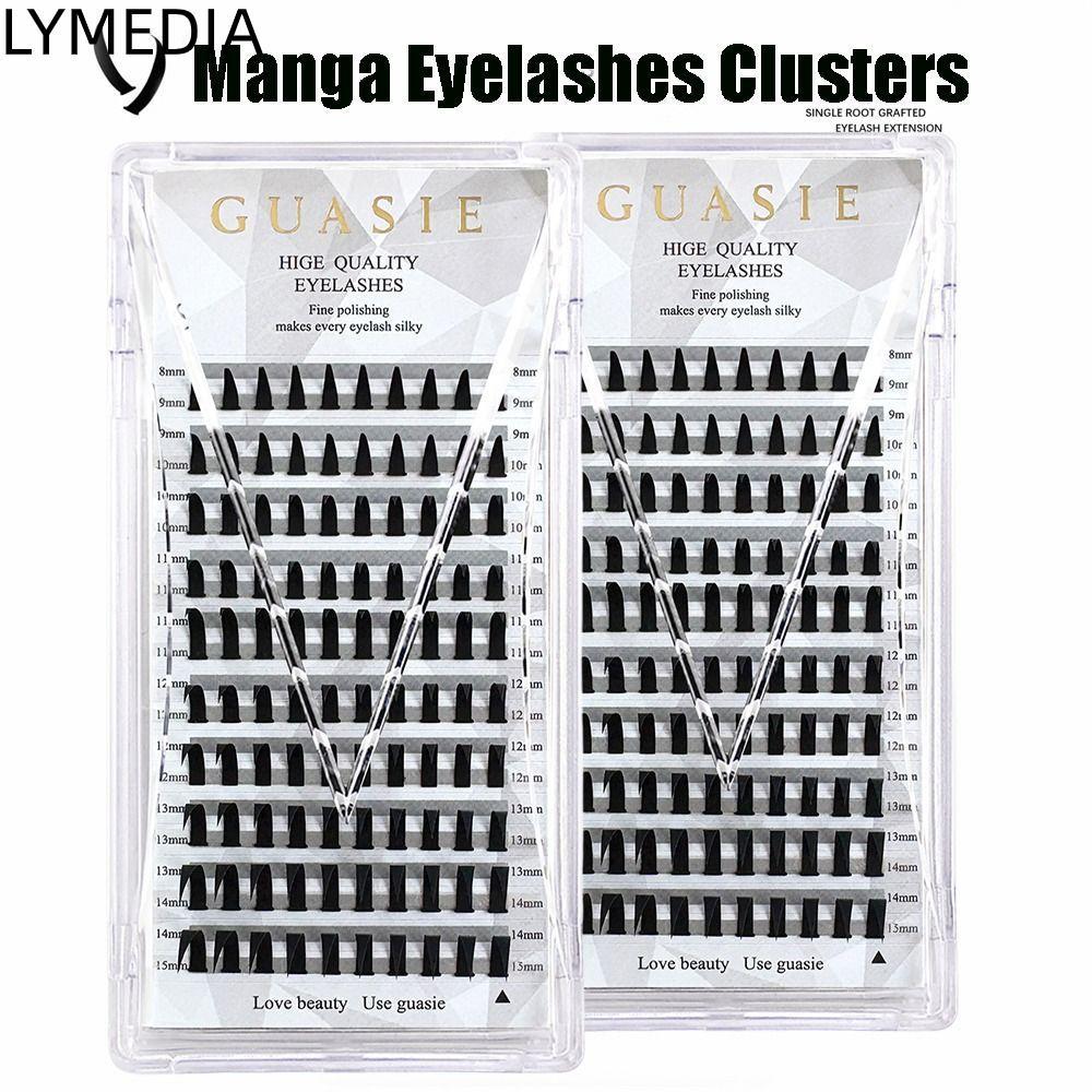 Cụm mi LYMEDIA, C Curl Volume Spiky Manga Lông mi Cụm, Vẻ đẹp nữ 8-15mm Baddie Anime Handmade Cụm mắ