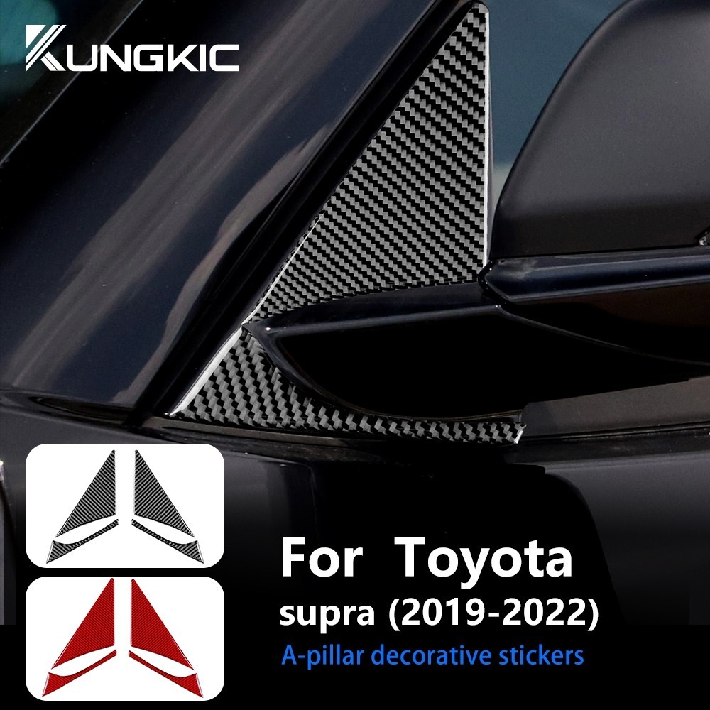 Dành Cho Xe Toyota Supra GR A90 A91 MK5 2019-2022 Sợi Carbon Ô Tô Chữ A Khung Trang Trí Dán Phụ Kiện