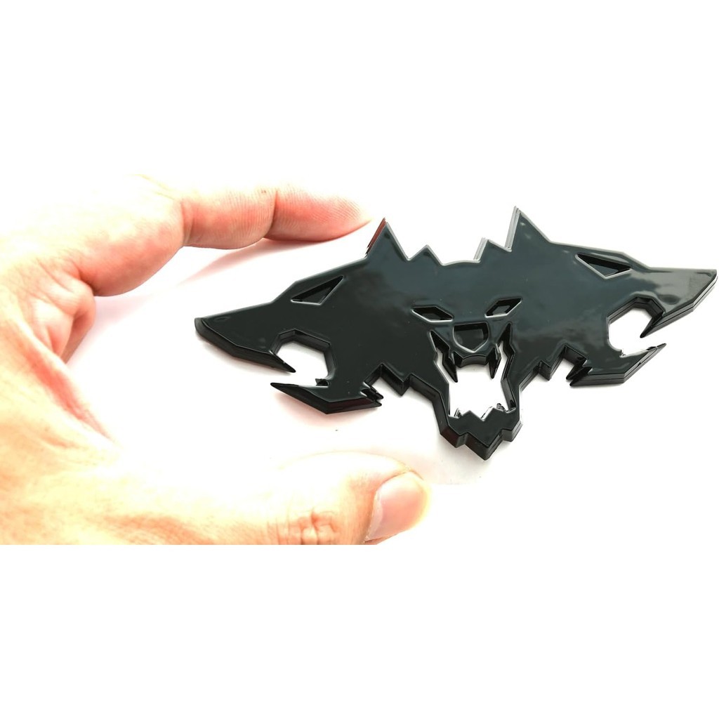 Biểu tượng Wolf Pack Logo 3D Huy hiệu ô tô Nhãn dán đề can tạo kiểu phía sau Tương thích với xe máy 