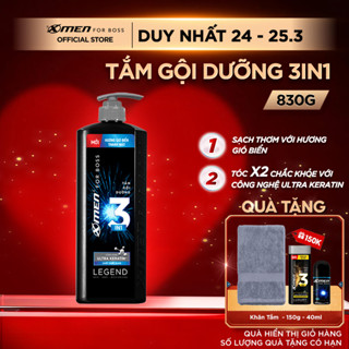 Tắm-gội-dưỡng 3in1 X-Men for Boss hương gió biển thanh mát Legend 830g