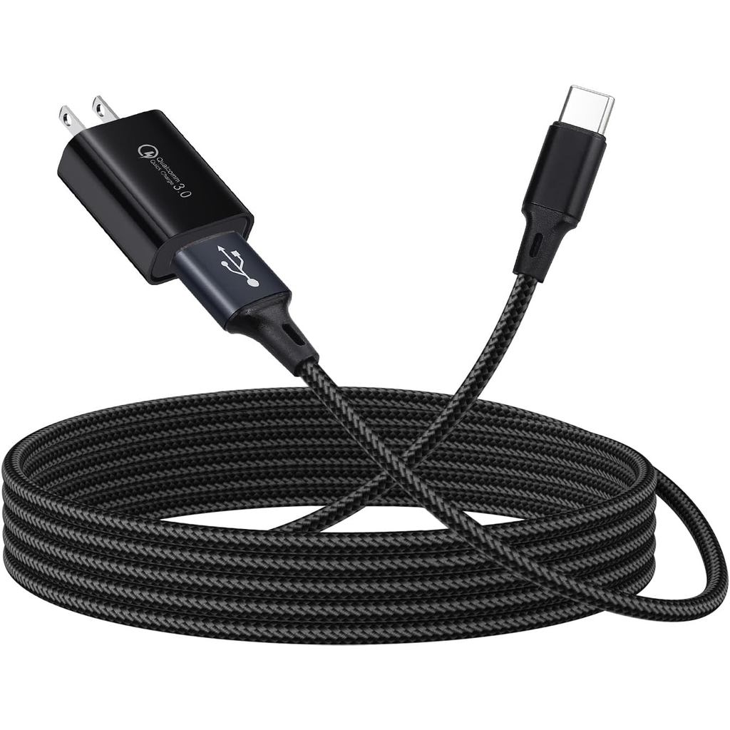 Bộ sạc cho Oura Ring 4 / 3 và Samsung Galaxy Ring - Bộ sạc tường nhanh USB 18W với cáp sạc bện Nylon