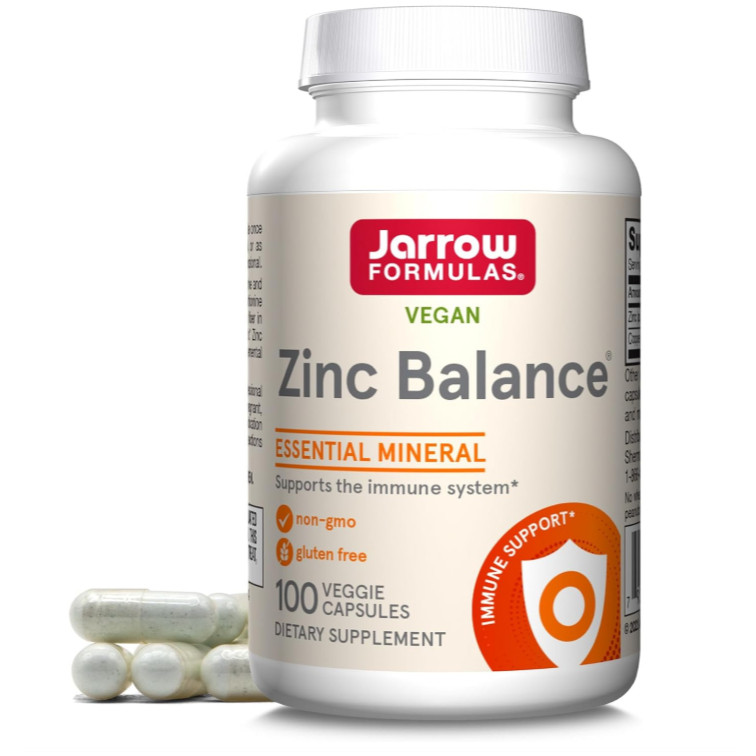 Viên Kẽm Zinc Balance Jarrow Giảm Mụn Tăng Đề Kháng Điều Hoà Tiết Tố Bổ Sung Đồng (100 viên)