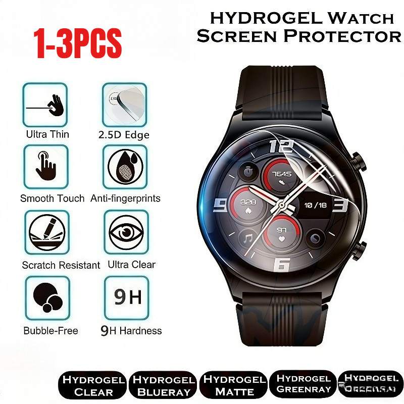 1-3 Chiếc Full Cover HD Trong Suốt Mềm Hydrogel Cho Honor Watch GS 5 4 3 3i Pro Chống Vân Tay Phim M