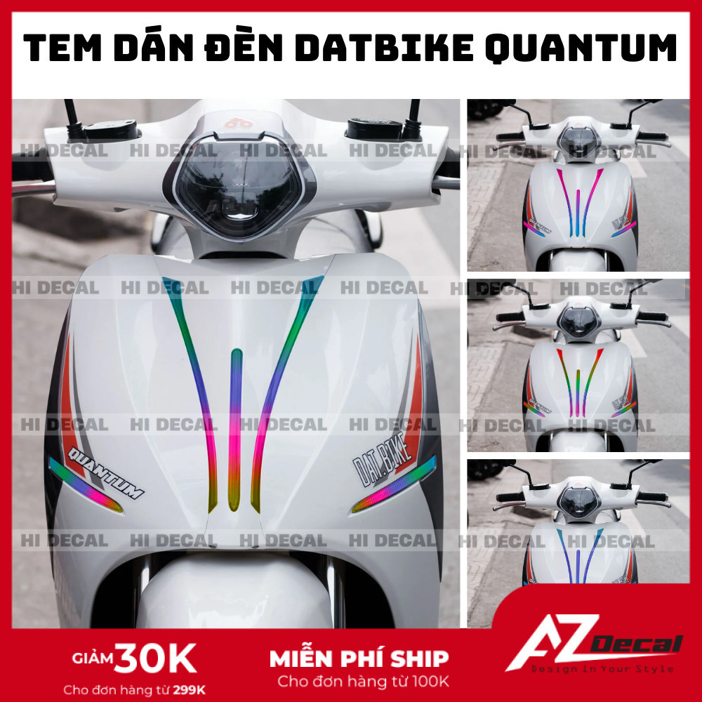 Tem dán đèn datbike quantum, decal đổi màu đèn datbike quantum trang trí bảo vệ đèn bền màu, chống x
