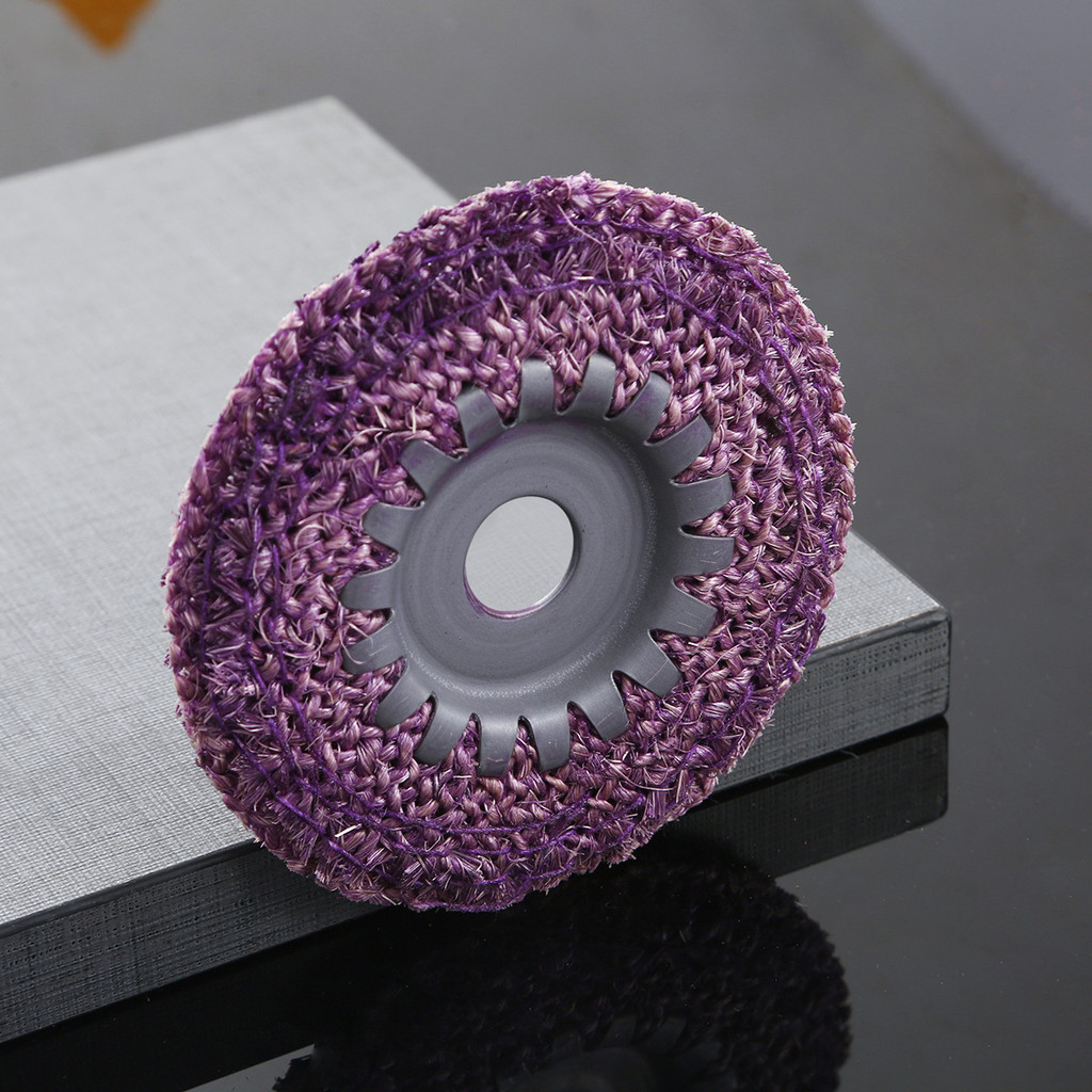 Suntory Thép không gỉ Đánh bóng Bánh xe gai dầu tím 100 * 16 Bánh xe gai dầu Hàn hạt đánh bóng Tấm s