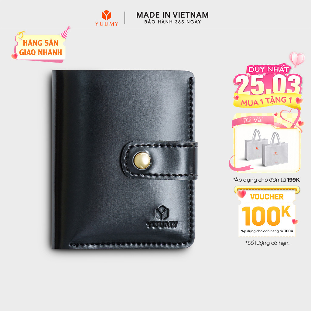 Ví Yuumy (Thời trang nữ khóa cài cầm tay - Ví da Seasand YV52)