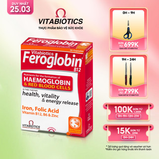 Thực Phẩm Bảo Vệ Sức Khoẻ FEROGLOBIN B12 Capsules Hỗ Trợ Tăng Khả Năng Tạo Máu Hộp 30 Viên Vitabiotics
