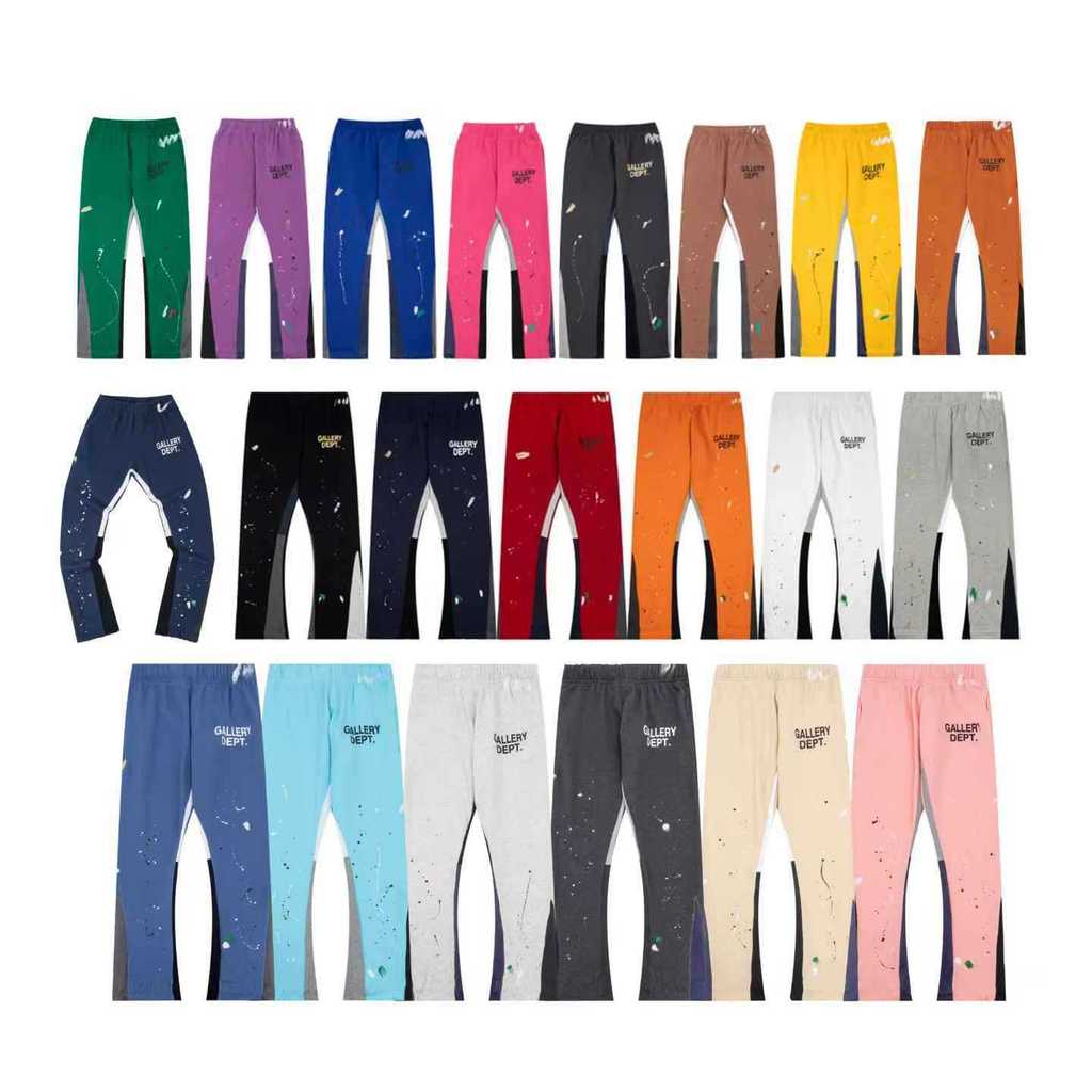 IRRH Gallery Dept Hand-painted splatter-ink patchwork drawstring high street casual sweatpants with 