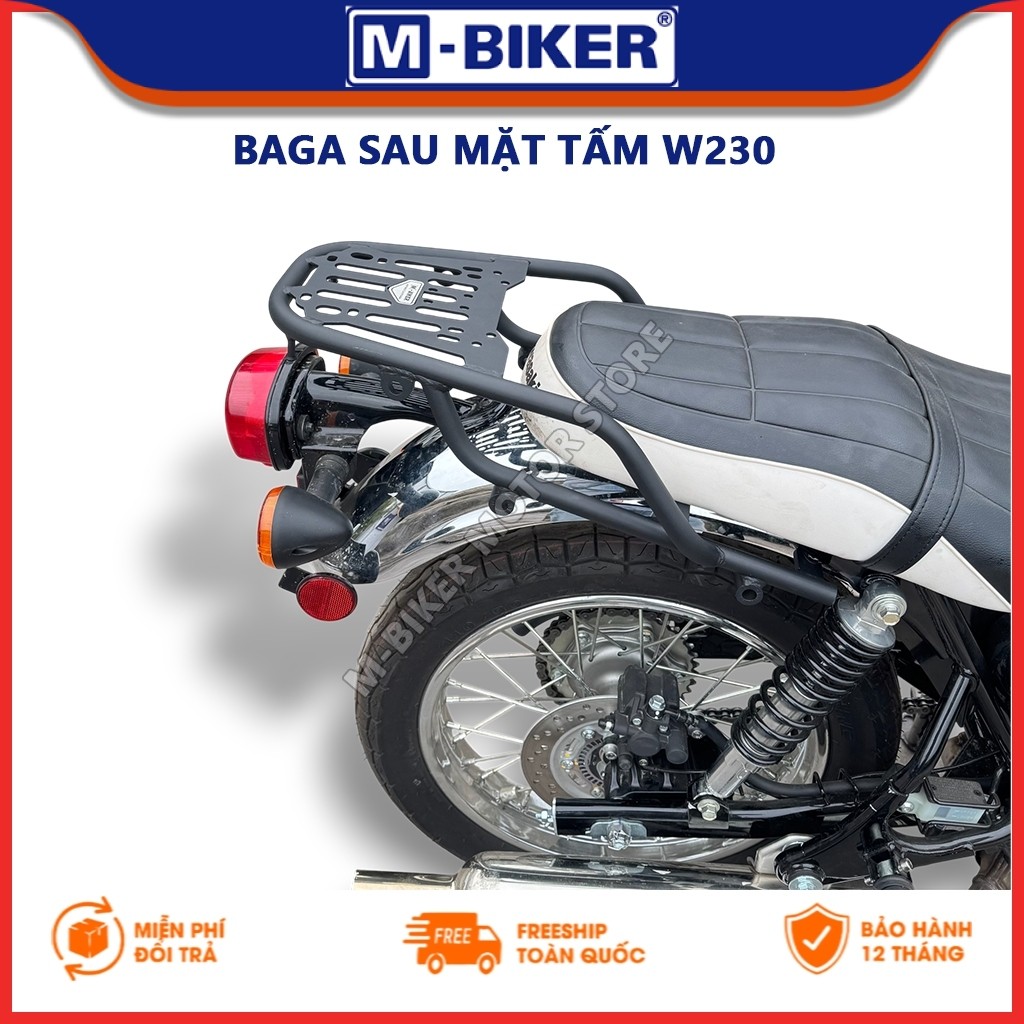 [ M-Biker ] Baga W230, Baga sau W230, Cảng sau mặt tấm CNC hiện đại gắn thùng cho Kawasaki W230
