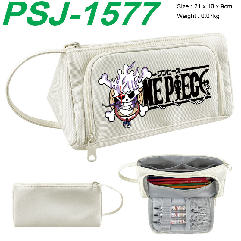 Hộp đựng bút chì vải hình tam giác hoạt hình One Piece Đồ dùng học tập cho trẻ em Túi văn phòng phẩm