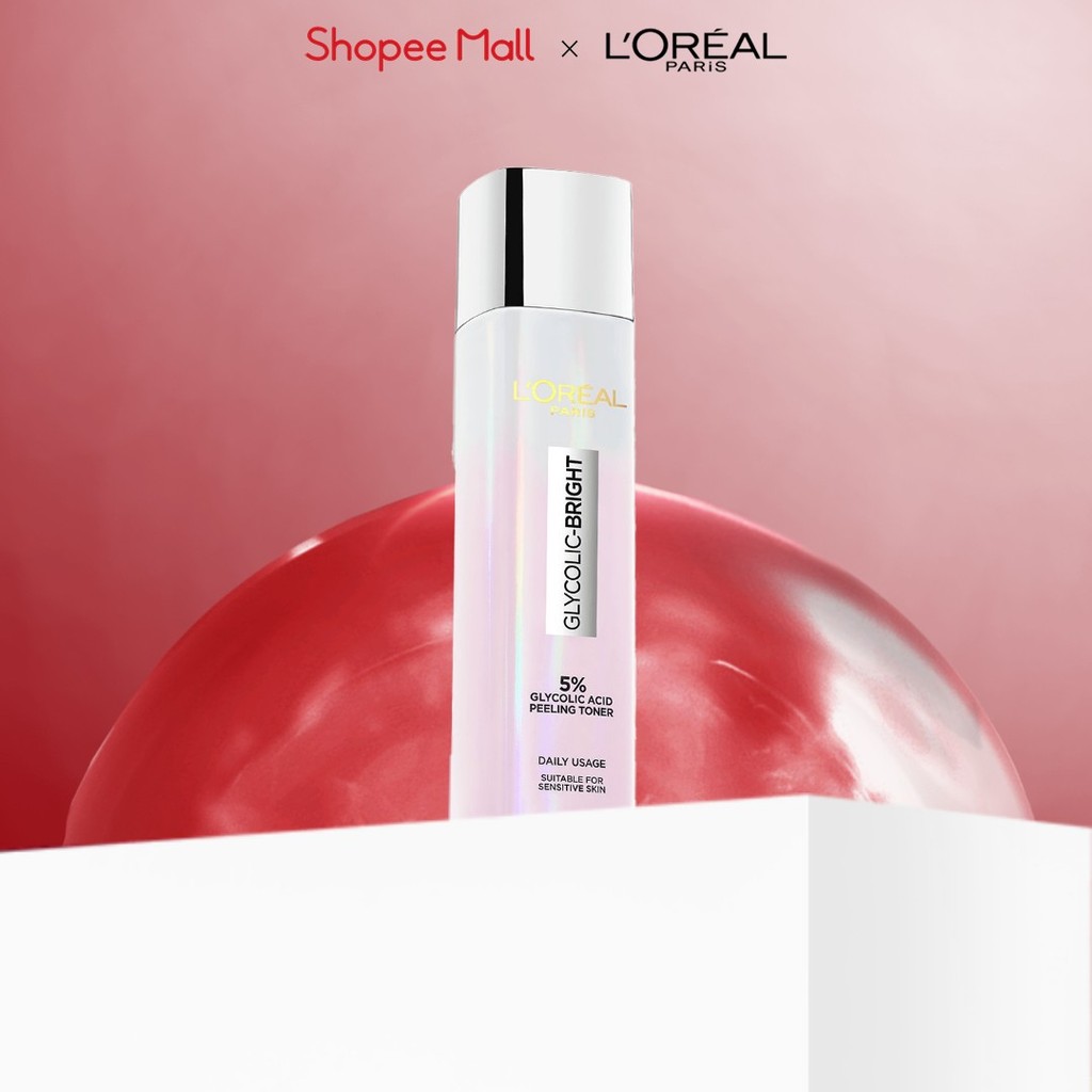 Nước Dưỡng Thúc Đẩy Tái Tạo Da, Làn Da Trông Sáng Và Căng Mịn L’Oreal Paris Glycolic Bright Peeling Toner 128Ml
