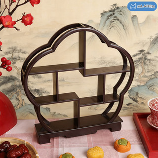 【MLADEN】Khay trà gỗ thật để bánh kẹo,Khay trà hình hoa mai,cupcake decor trang trí cưới hỏi,Thiết kế hoa mai