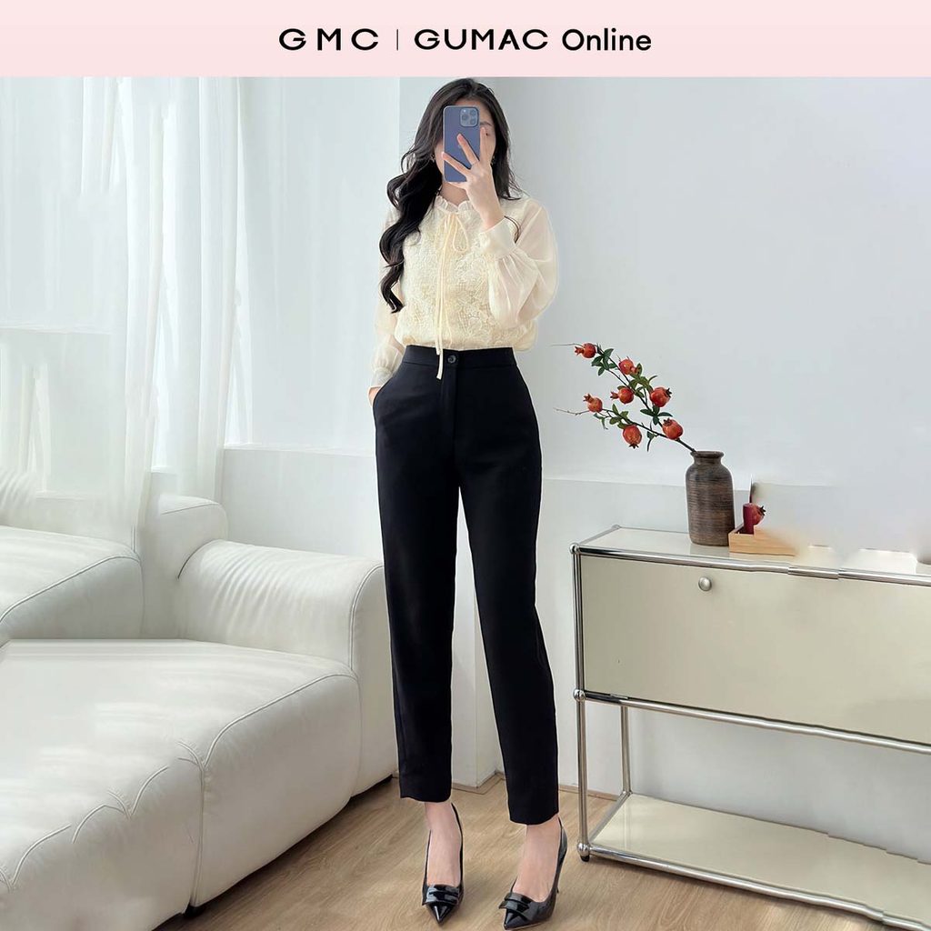 Quần tây Baggy nữ dáng ống đứng chất tuyết mưa đứng form thời trang GUMAC LQF0110