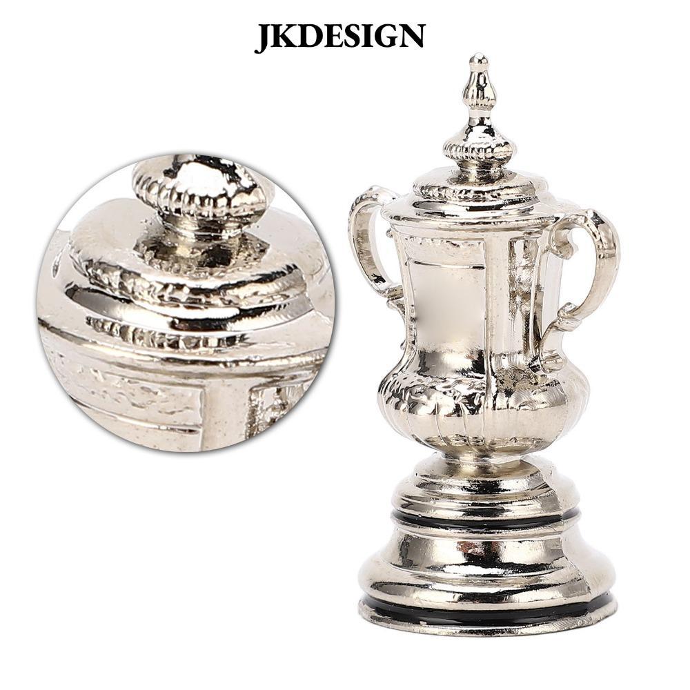 JKDESIGN Mini Soccer Game Trophy, Kim Loại Bạc Cao Mô Phỏng Cúp, Đồ Trang Trí Trang Trí Mô Phỏng Cao