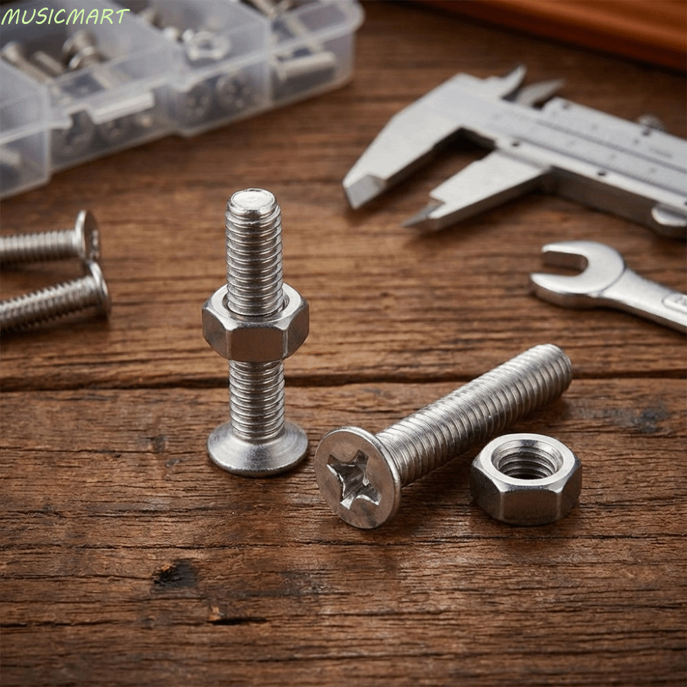 Bộ phân loại đai ốc MUSICMART, Thép không gỉ 304 M6 M8 Thông số kỹ thuật Bu lông mặt bích vát Philli