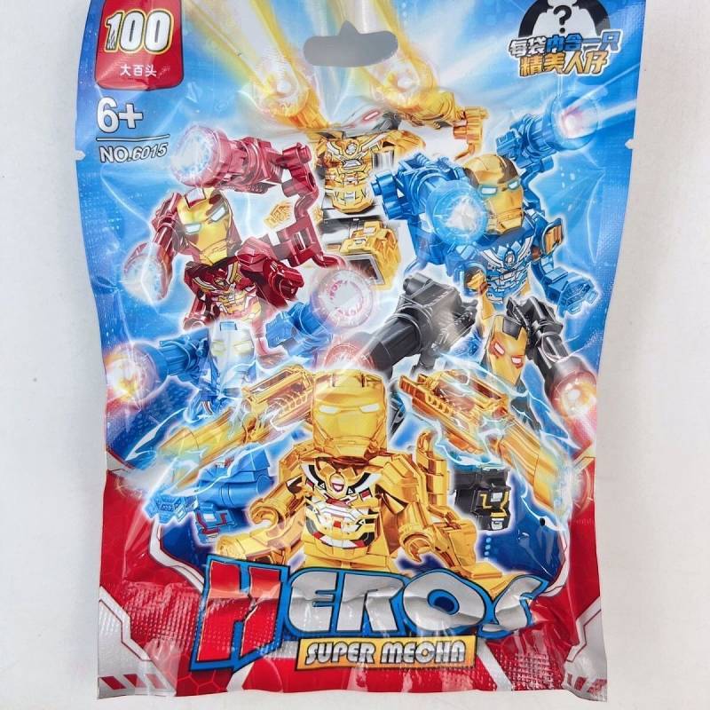 【Ready Stock】 Hot Sale Anti-Hulk Iron Man Blind Bag Building Blocks Minifigures Canteen Must Sell Bl