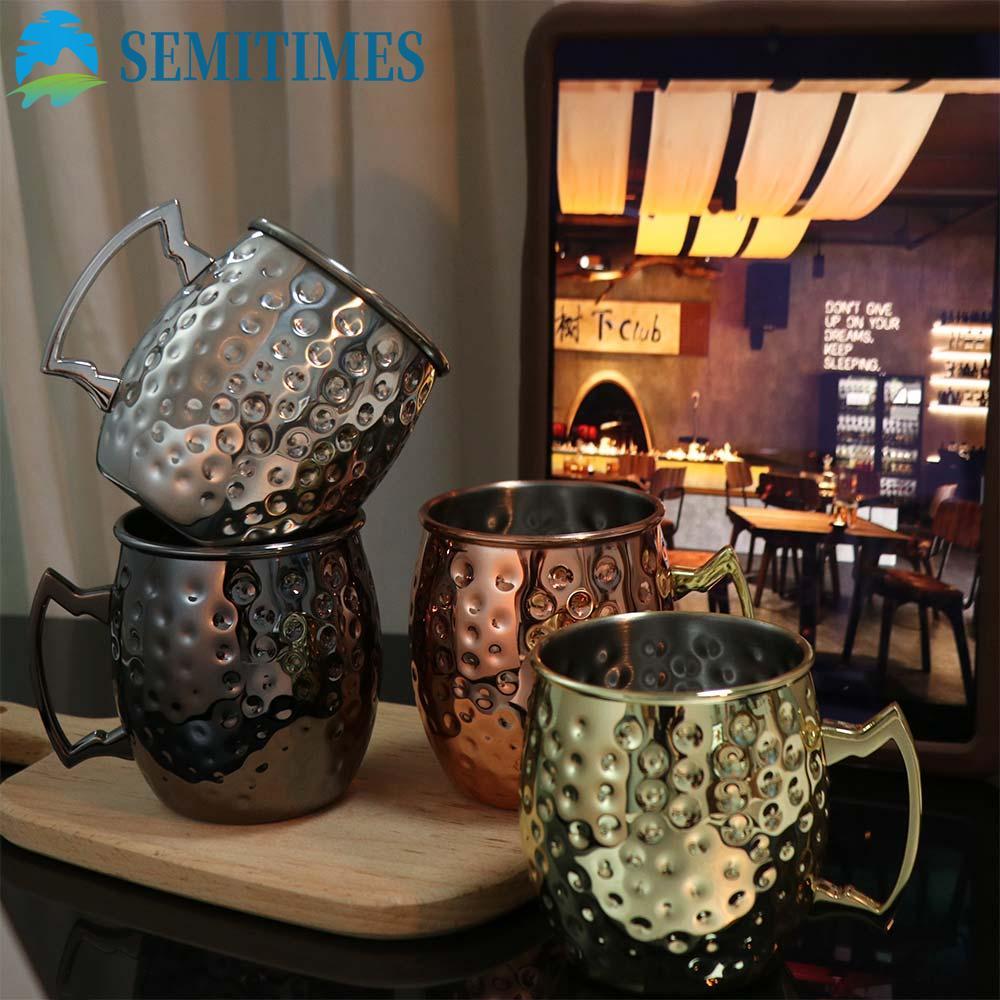 Cốc thép không gỉ LUNAEDGE, Đồ uống Nga Moscow Mule Mug, Thanh công cụ bền Cốc rượu bia Thanh