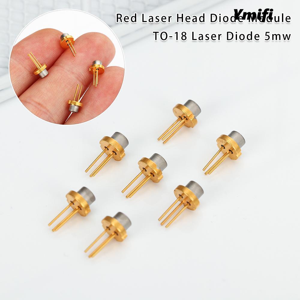 YMIFI 1 / 2 / 5 / 10 Đầu Laser Đỏ 5MW 5mw Diode Laser TO-18 Công Suất Cao