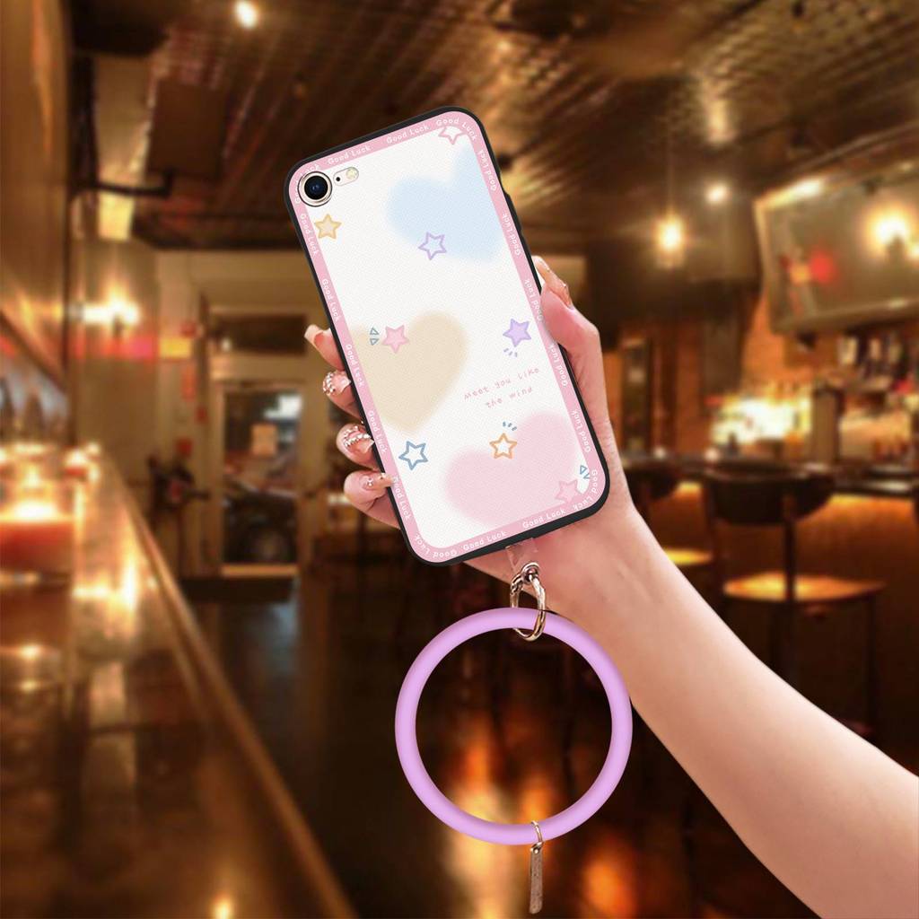 Ốp Điện Thoại Màu Trơn Hoạt Hình Cho iphone 7 / 8 / SE 2020 / 2022 / SE2 / SE3 / ip7 / ip8 Vòng Tay 