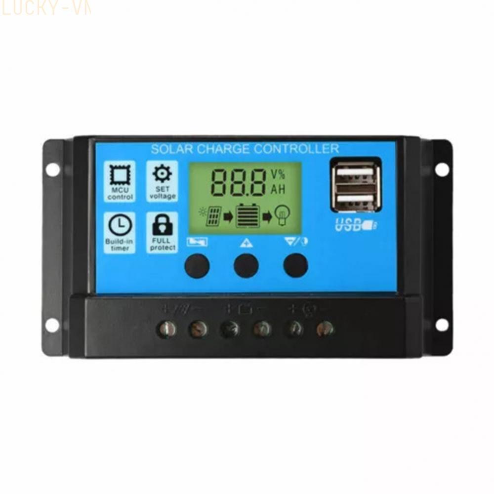 Solar Charge Controller Dual USB Output Large LCD Display LCD Display Regulator