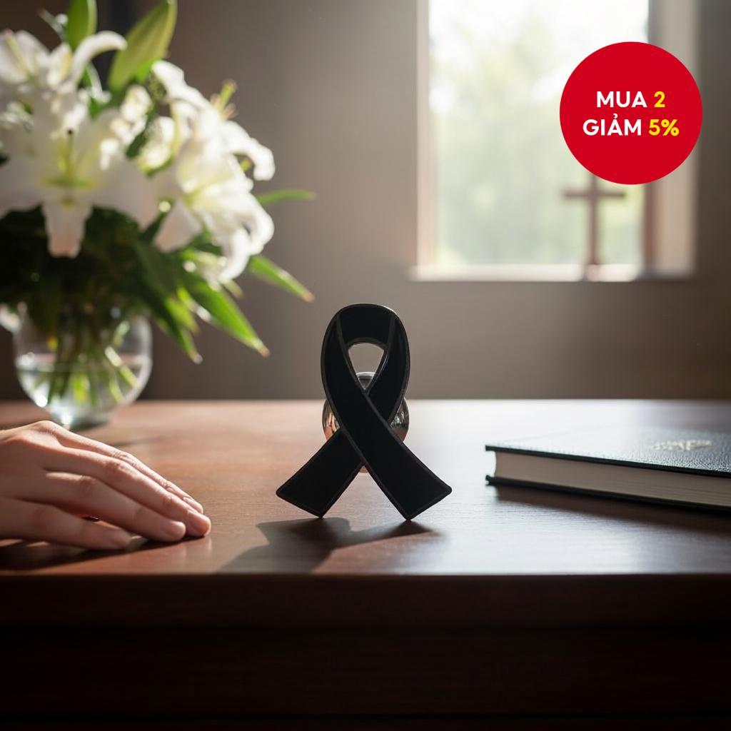 Bộ Ghim Cài Áo Ruy Băng Đen Tưởng Niệm Cho Lễ Tang, Quốc Tang, Kỷ Niệm Nữ Hoàng