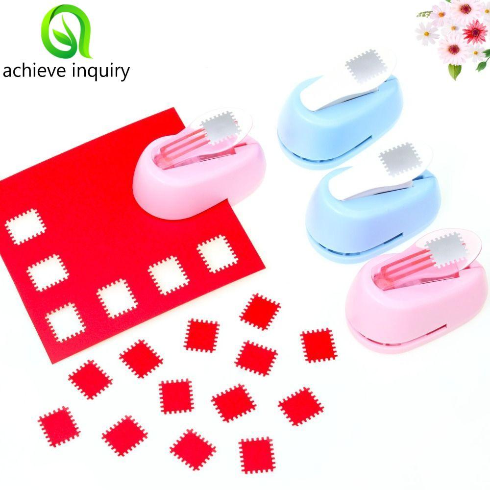 ACHIEVE INQUIRY Stamp Border Punch, Stamp Shape Hole Puncher Dập Nổi Máy, Văn Phòng Phẩm Cắt Thủ Côn