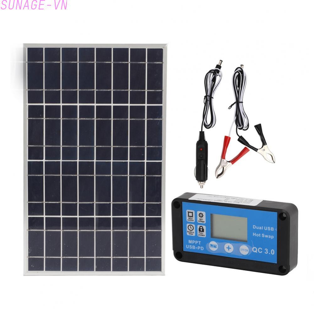 【SUNAGE】Framed Solar Panel Maximum PV Voltage <25V (12V) Nominal Discharge 20A【HOT Fashion】