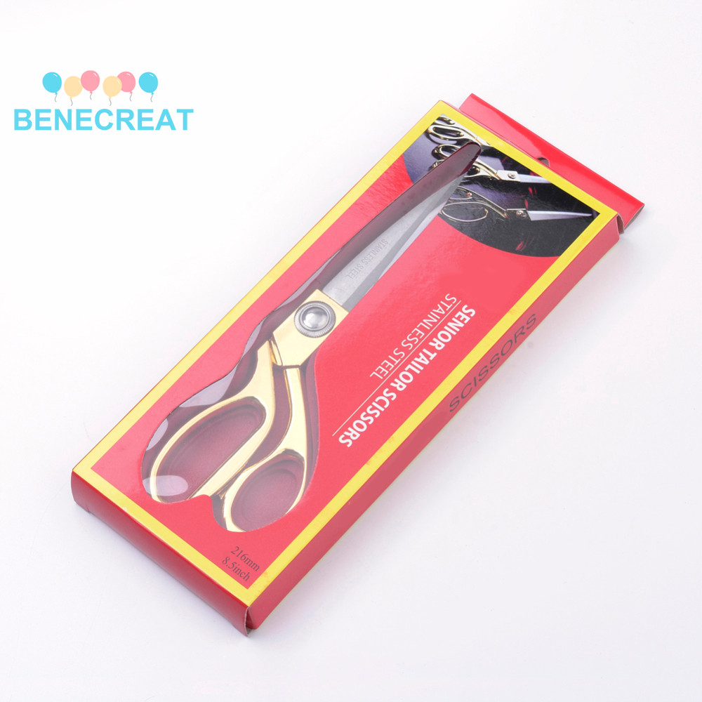 BENECREAT 1 2cr13 Thép không gỉ May May vàng 195x62x17mm hộp: 24.5x9.5x2cm